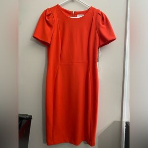 Vermillion Red Calvin Klein Dress Blouse